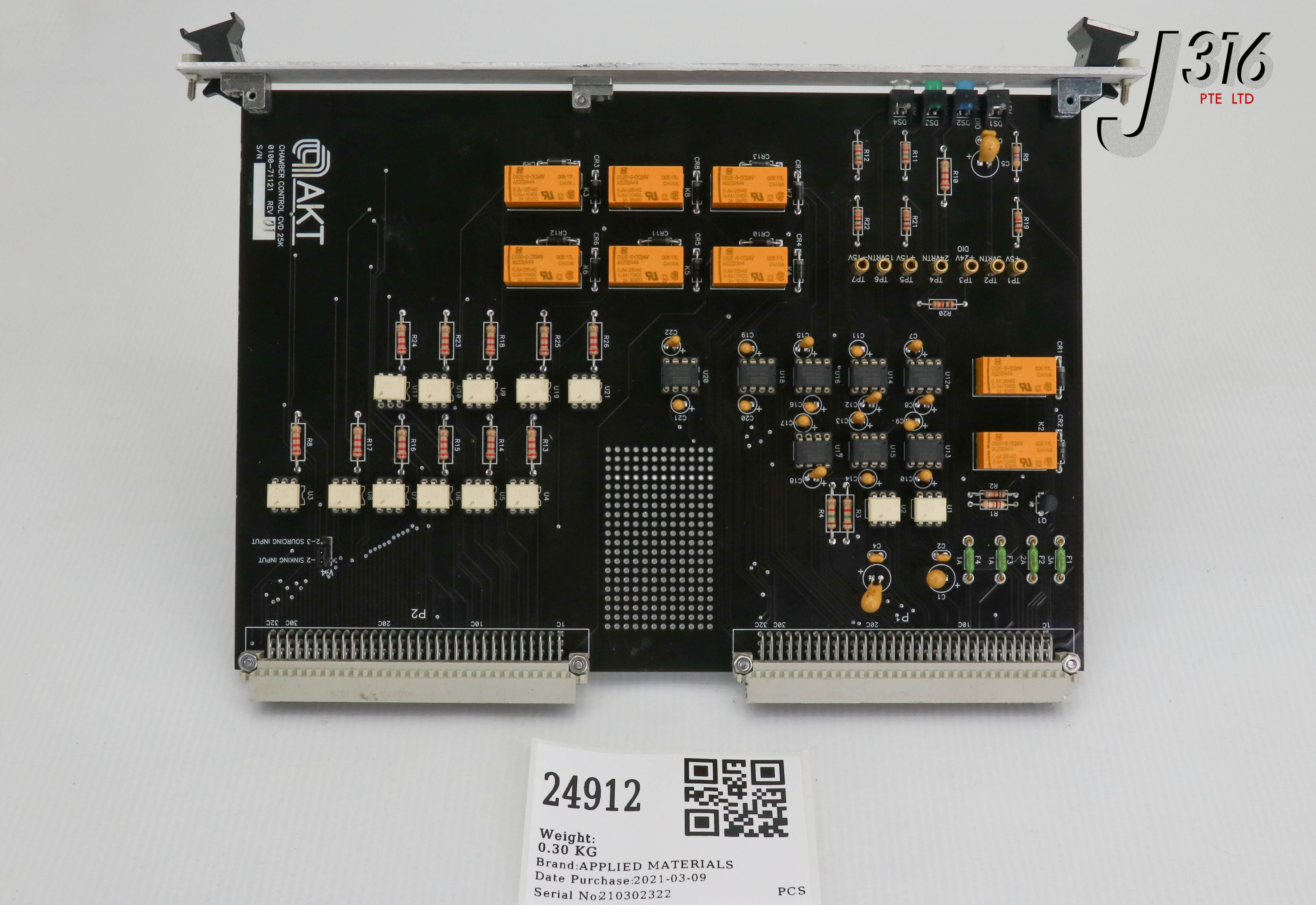 24912 APPLIED MATERIALS PCB, AKT CHAMBER CONTROL CVD 25K 0100